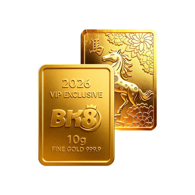 BK8 Exclusive Horse Year Gold Bar 10g